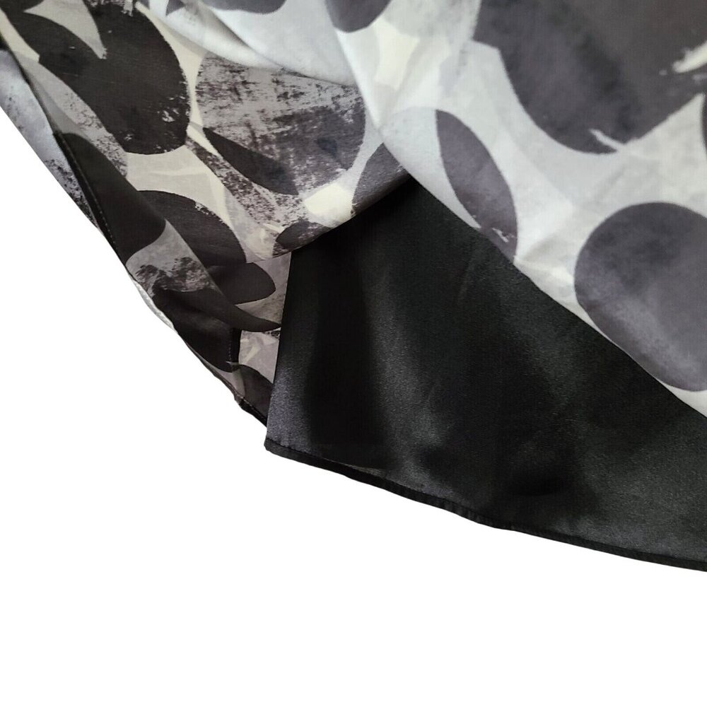 LAUNDRY by Shelli Segal Abstract Print Strapless Silk Mini Dress Sz 2 Black Gray - Picture 8 of 10